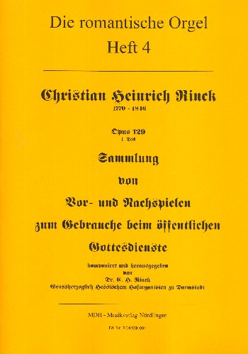 Sammlung von Vor- und Nachspielen ... op.129,2  für Orgel  