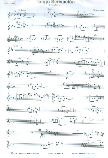 Tango Sensation  für Akkordeonorchester  Stimmensatz