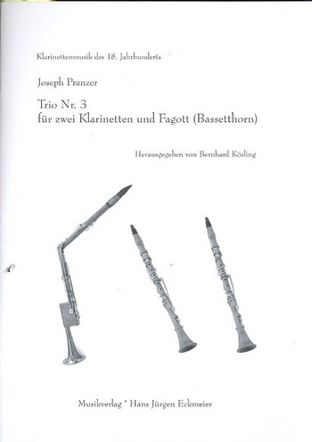 Trio Nr.3  für 2 Klarinetten und Fagott (Bassetthorn)  Partitur und Stimmen