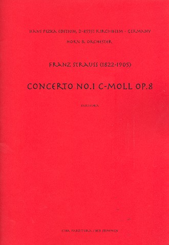 Konzert c-Moll Nr.1 op.8  für Horn und Orchester  Partitur