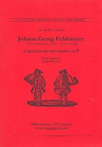 Konzert F-Dur Nr.1  für 2 Hörner in F und Orchester  Partitur