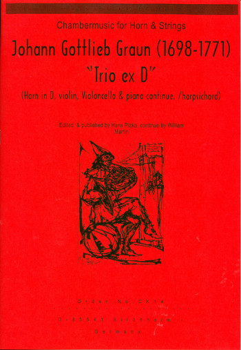 Trio ex D&nbsp;&nbsp;für Horn in D, Violoncello und Bc (Klavier/Cembalo)&nbsp;&nbsp;Stimmen