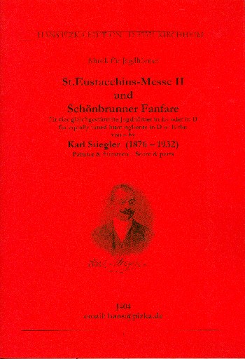 St. Eustacchius-Messe II  und  Schönbrunner Fanfare  für 4 Jagdhörner in Es oder D  Partitur und Stimmen