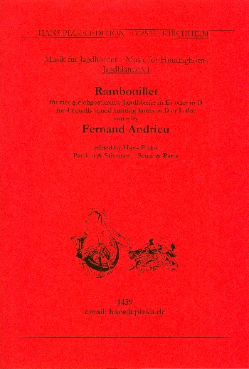 Rambouillet&nbsp;&nbsp;für Jagdhörner in Es oder D&nbsp;&nbsp;Partitur und Stimmen