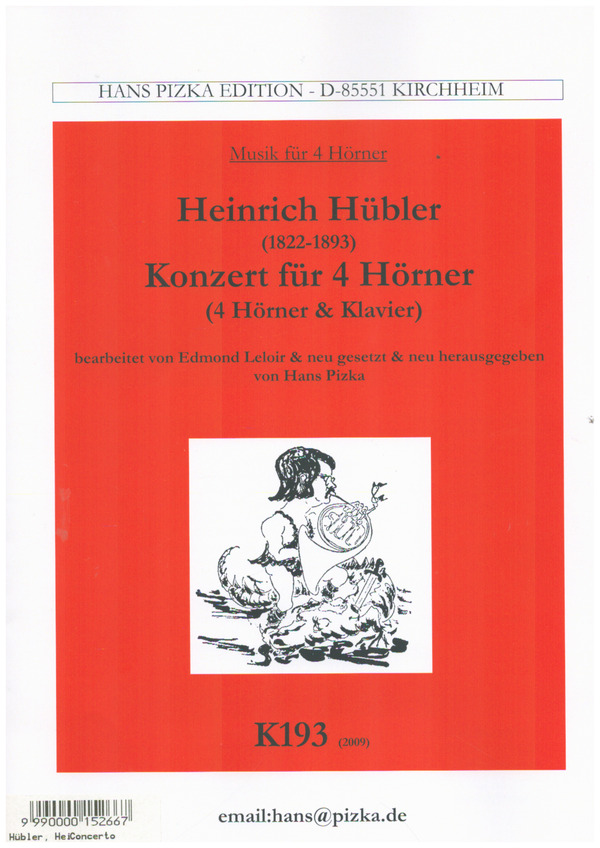 Konzert  für 4 Hörner und Klavier  Partitur und Stimmen