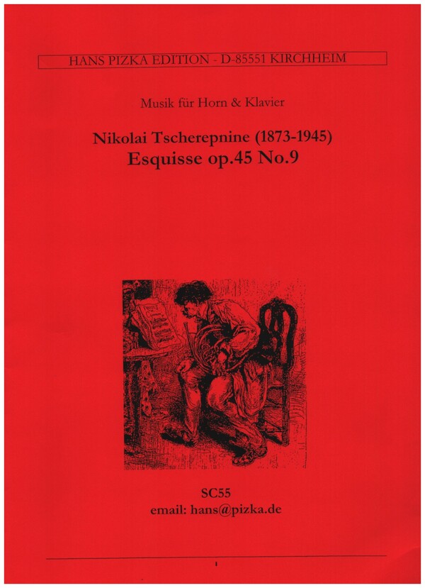 Esquisse op.45 Nr.9&nbsp;&nbsp;für Horn und Klavier (Harfe)&nbsp;&nbsp;