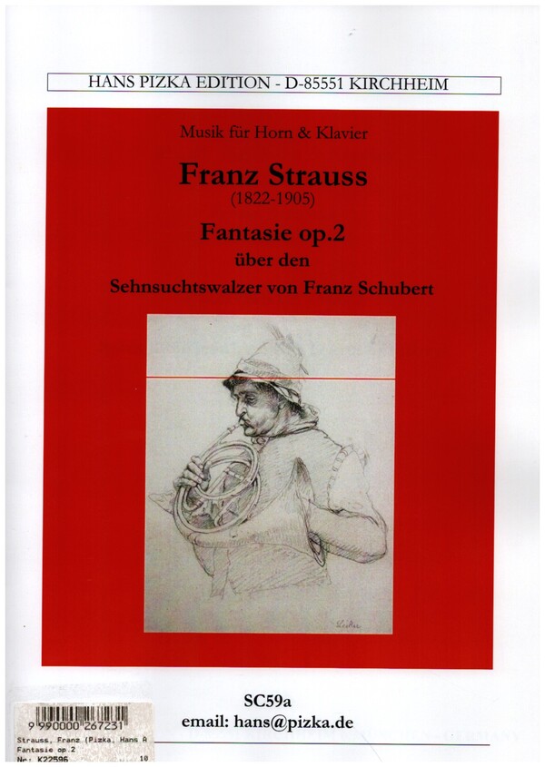 Fantasie über den Sehnsuchtswalzer von Franz Schubert op.2  für Horn und Klavier  