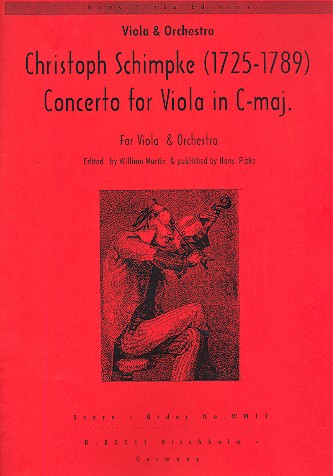 Konzert C-Dur für Viola und&nbsp;&nbsp;Orchester für Viola und Klavier&nbsp;&nbsp;