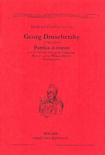Parthia d-Moll  für 2 Klarinetten, 2 Hörner und 2 Fagotte  Partitur und Stimmen