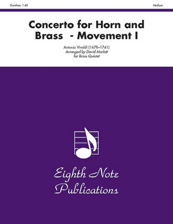 Movement 1 from Concerto for Lute (Mandolin) and Strings&nbsp;&nbsp;for horn solo, 2 trumpets, trombone and tuba&nbsp;&nbsp;score and parts