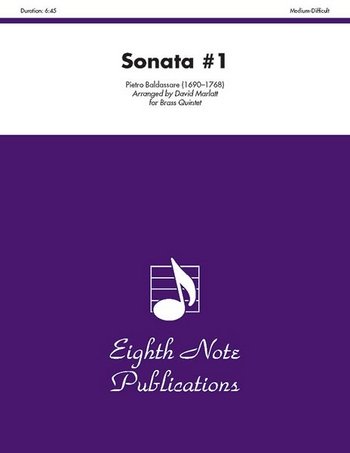 Sonate Nr.1  für 2 Trompeten, Horn, Posaune und Tuba  Partitur und Stimmen