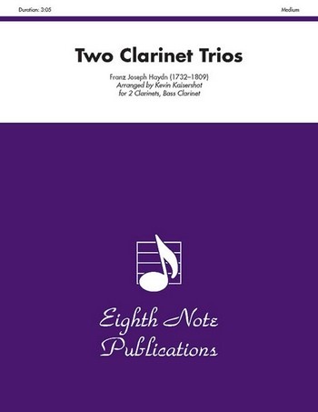 2 Clarinet Trios  for 2 clarinets and bass clarinet  score and parts