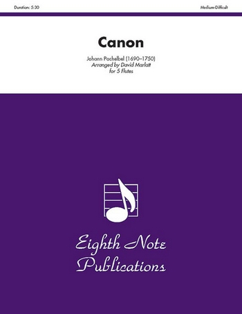Canon  for 5 flutes  score and parts
