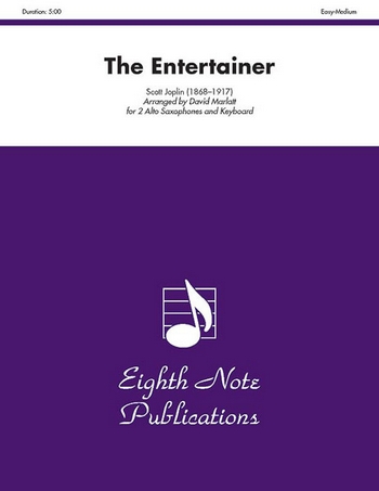 The Entertainer  for 2 alto saxophones and keyboard  score and parts