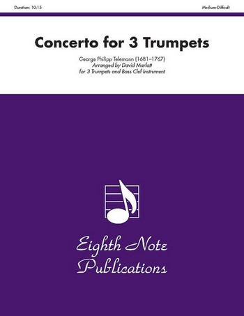 Concerto for Trumpet and Strings&nbsp;&nbsp;for 3 trumpets and bass clef instrument&nbsp;&nbsp;score and parts