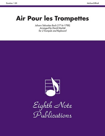 Air pour les trompettes BWV832  for 2 trumpets and keyboard  sore and parts