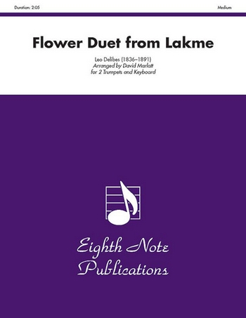 Flower Duet from Lakme  for 2 trumpets and keyboard  parts
