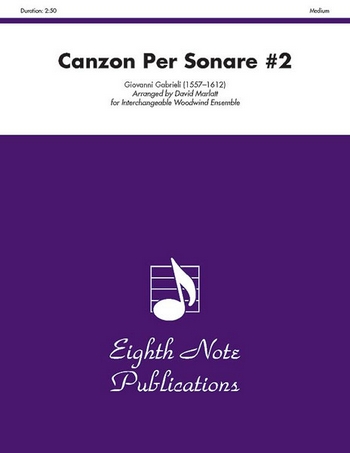 Canzon per sonare no.2  for flexible 5-part woodwind ensemble  score and parts