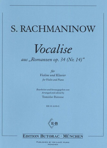 Vocalise op.34,14  für Violine und Klavier  