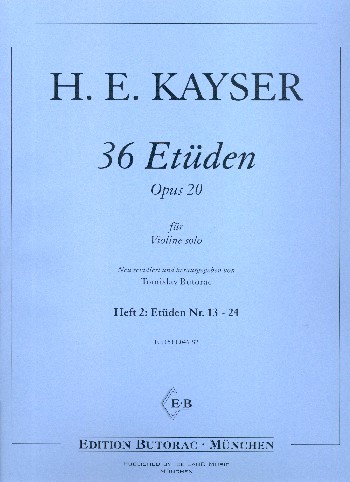 36 Etüden op.20 Band 2 (nos.13-24)  für Violine  