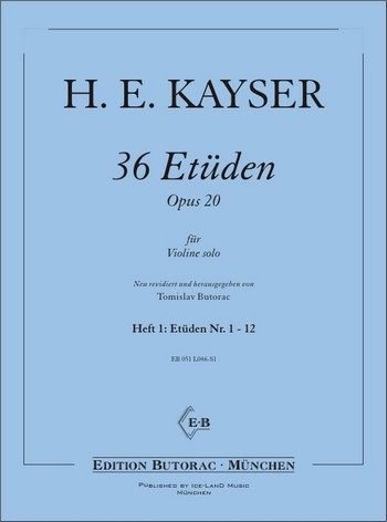 36  Etüden op.20 Band 1 (nos.1-12)  für Violine  