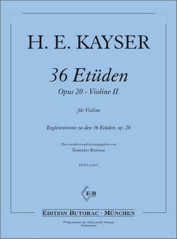 36 Etüden op.20  für 2 Violinen  Begleitstimme Violine 2