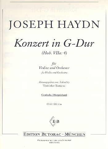Konzert G-Dur Hob.VII:4&nbsp;&nbsp;für Violine und Orchester&nbsp;&nbsp;Cembalo