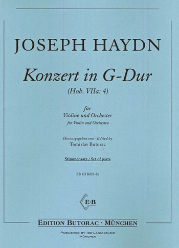 Konzert G-Dur Hob.VIIa:4&nbsp;&nbsp;für Violine und Orchester&nbsp;&nbsp;Stimmensatz