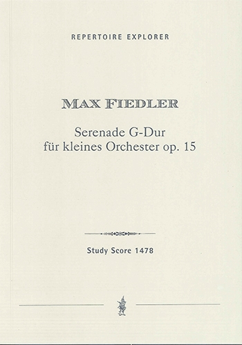 Serenade G - Dur op.15  für kleines Orchester  Studienpartitur