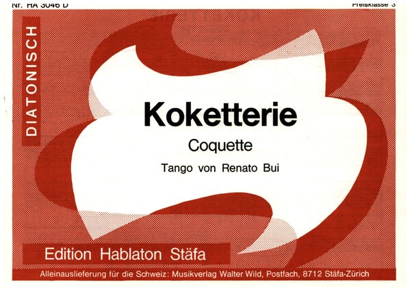 Koketterie - Coquette  für Akkordeonorchester  Diatonische Handharmonika