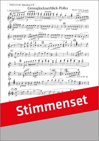 Grossglocknerblick-Polka  für Akkordeonorchester  Stimmensatz