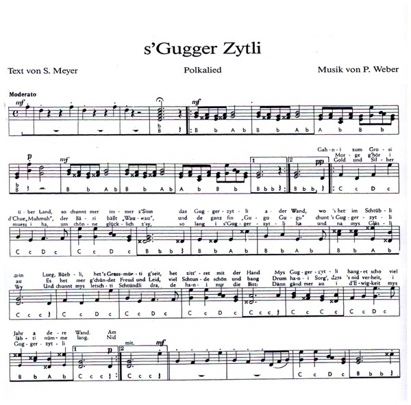 s'Gugger Zytli  für diatonische Handharmonika  