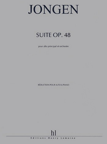 Suite op.48 pour alto et orchestre  pour alto et piano  partition,  copie d'archive