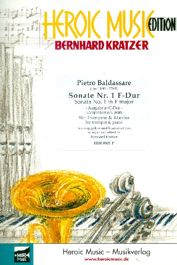 Sonate F-Dur Nr.1 (Ausgabe in C-Dur)  für Trompete und Klavier  