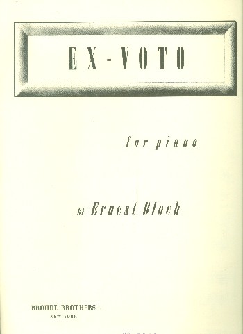 Ex-Voto&nbsp;&nbsp;for piano&nbsp;&nbsp;
