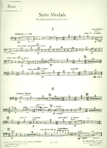 Suite modale  for flute and string orchestra  parts (4-4-3-2-2)