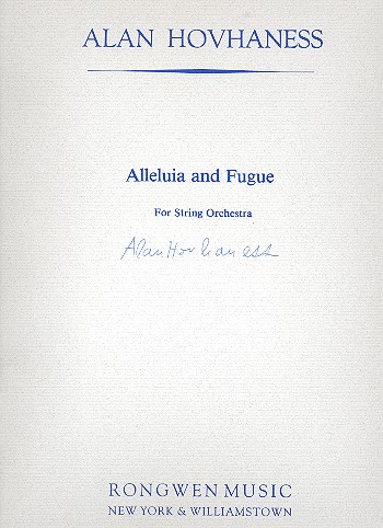 Alleluia and Fugue&nbsp;&nbsp;for string orchestra&nbsp;&nbsp;score