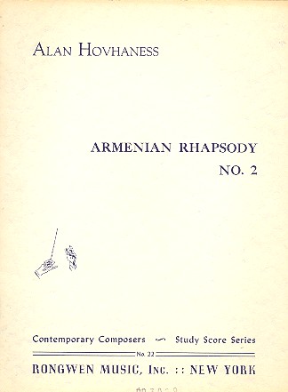 Armenian Rhapsody no.2&nbsp;&nbsp;for string orchestra&nbsp;&nbsp;study score