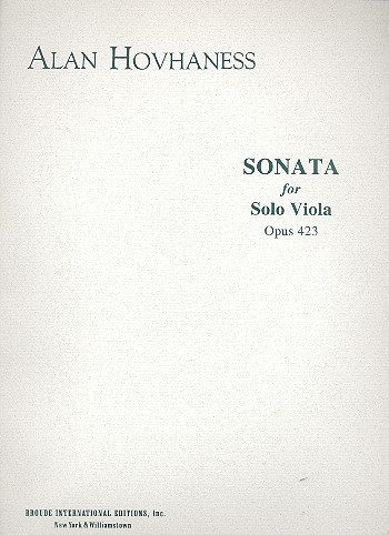 Sonata op.423&nbsp;&nbsp;for viola&nbsp;&nbsp;