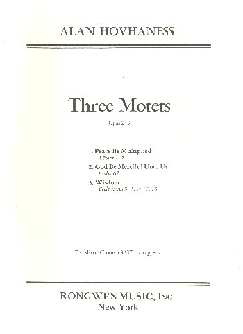 3 Motets op.259&nbsp;&nbsp;for mixed chorus a cappella&nbsp;&nbsp;score