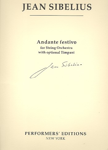 Andante festivo  for string orchestra (timpani ad lib)  score