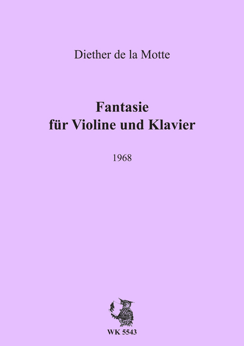 de la Motte, Diether  Fantasie für Violine und Klavier - 1968  