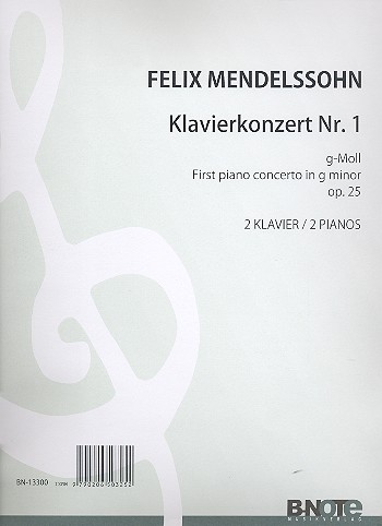 Konzert g-Moll Nr.1 op.25 für Klavier und Orchester&nbsp;&nbsp;für 2 Klaviere&nbsp;&nbsp;Klavierauszug