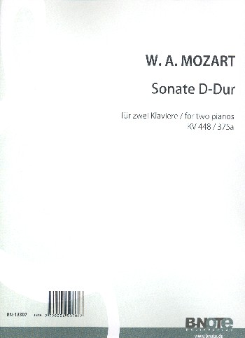 Sonate D-Dur KV448 (375a)&nbsp;&nbsp;für 2 Klaviere&nbsp;&nbsp;Partitur