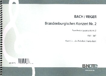 Brandenburgisches Konzert F-Dur Nr.2 BWV1047&nbsp;&nbsp;für Klavier zu 4 Händen&nbsp;&nbsp;Spielpartitur