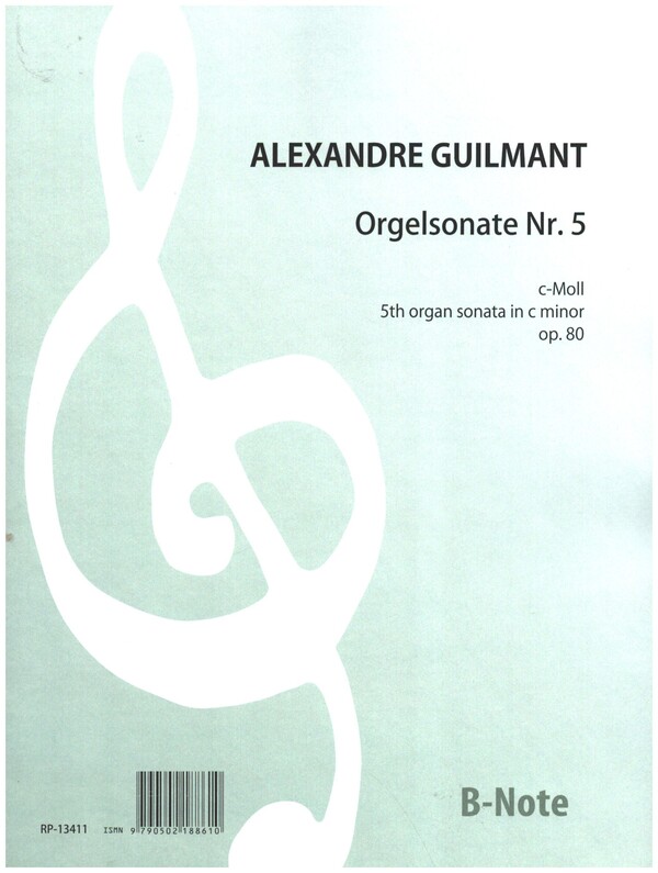 Orgelsonate c-Moll Nr.5 op.80  für Orgel  
