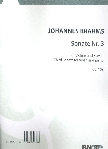 Sonate d-Moll Nr.3 op.108&nbsp;&nbsp;für Violine und Klavier&nbsp;&nbsp;