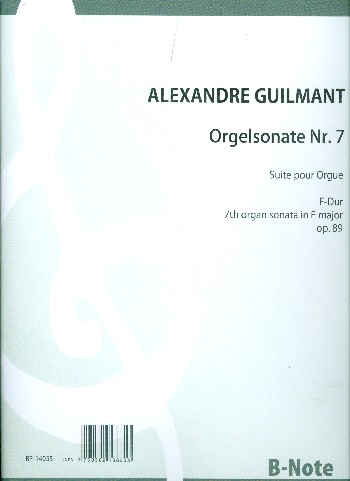 Sonate F-Dur Nr.7 op.89  für Orgel  Spielnoten
