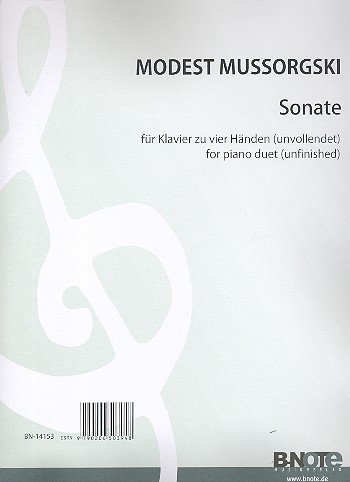 Sonate C-Dur (unvollendet)&nbsp;&nbsp;für Klavier zu 4 Händen&nbsp;&nbsp;Partitur