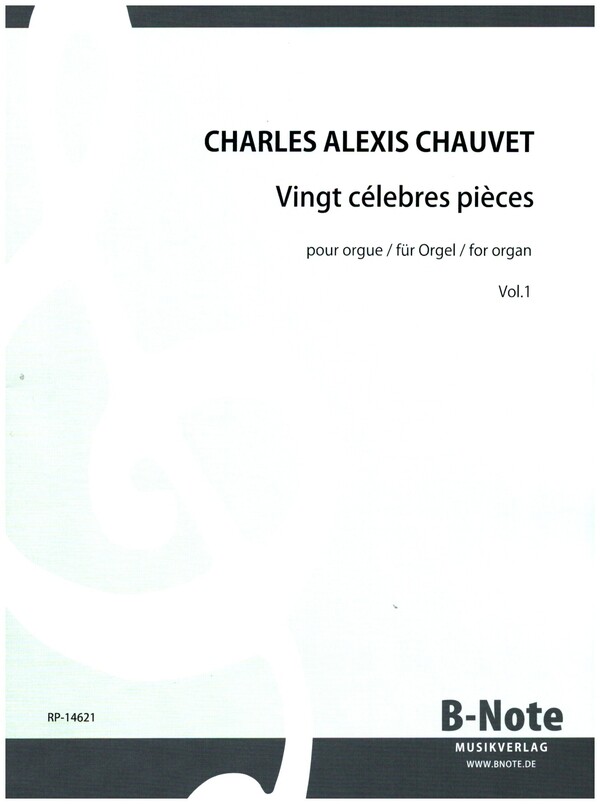 Vingt célebres pièces vol.1  pour orgue  